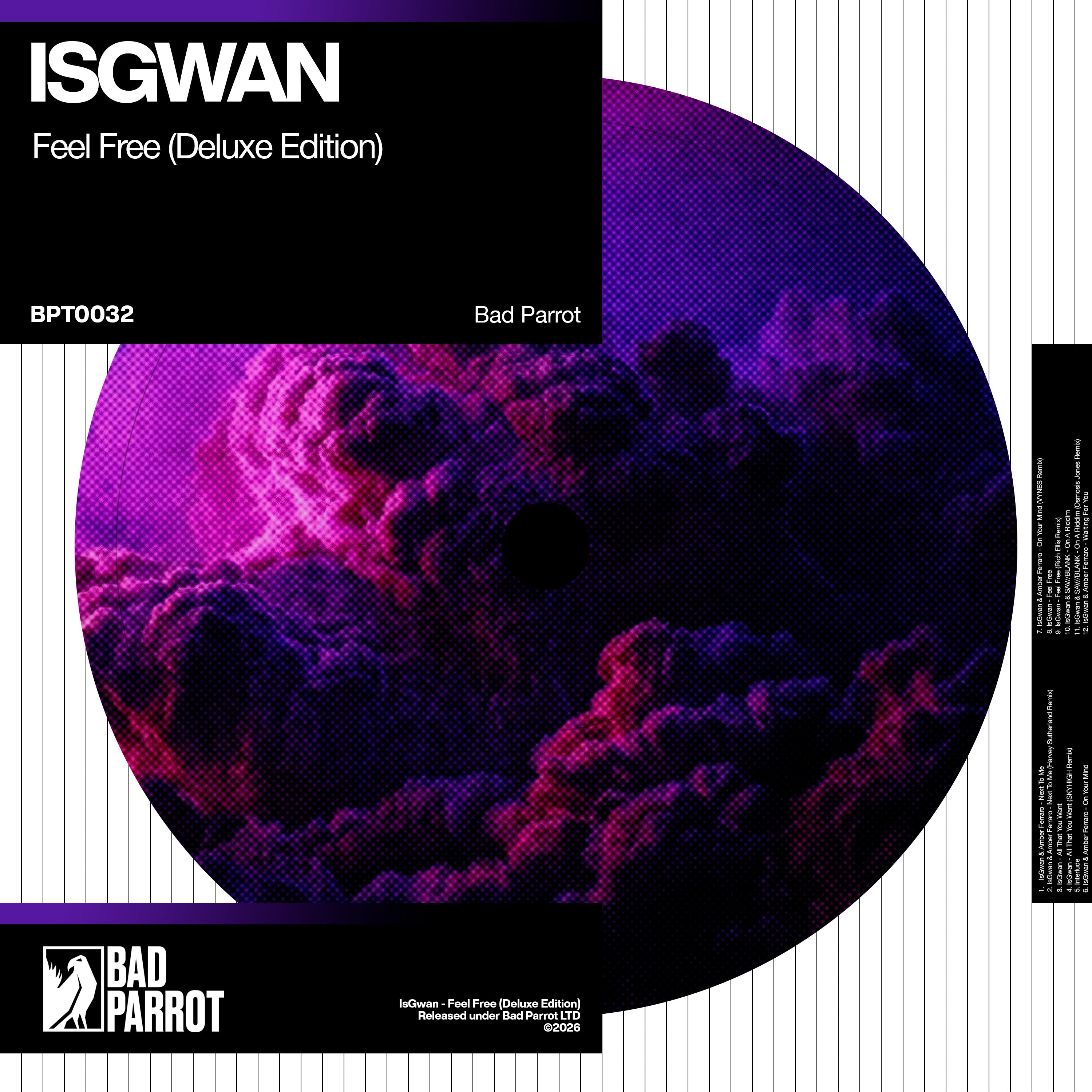 IsGwan – Feel Free LP White & Purple Limited